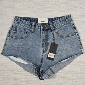 One Teaspoon The One High Waist Cheeky Denim Shorts Womens 26 in Holliwood NWT